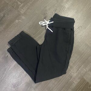 Leallo black 100%cotton casual jogger sweatpants size XS
